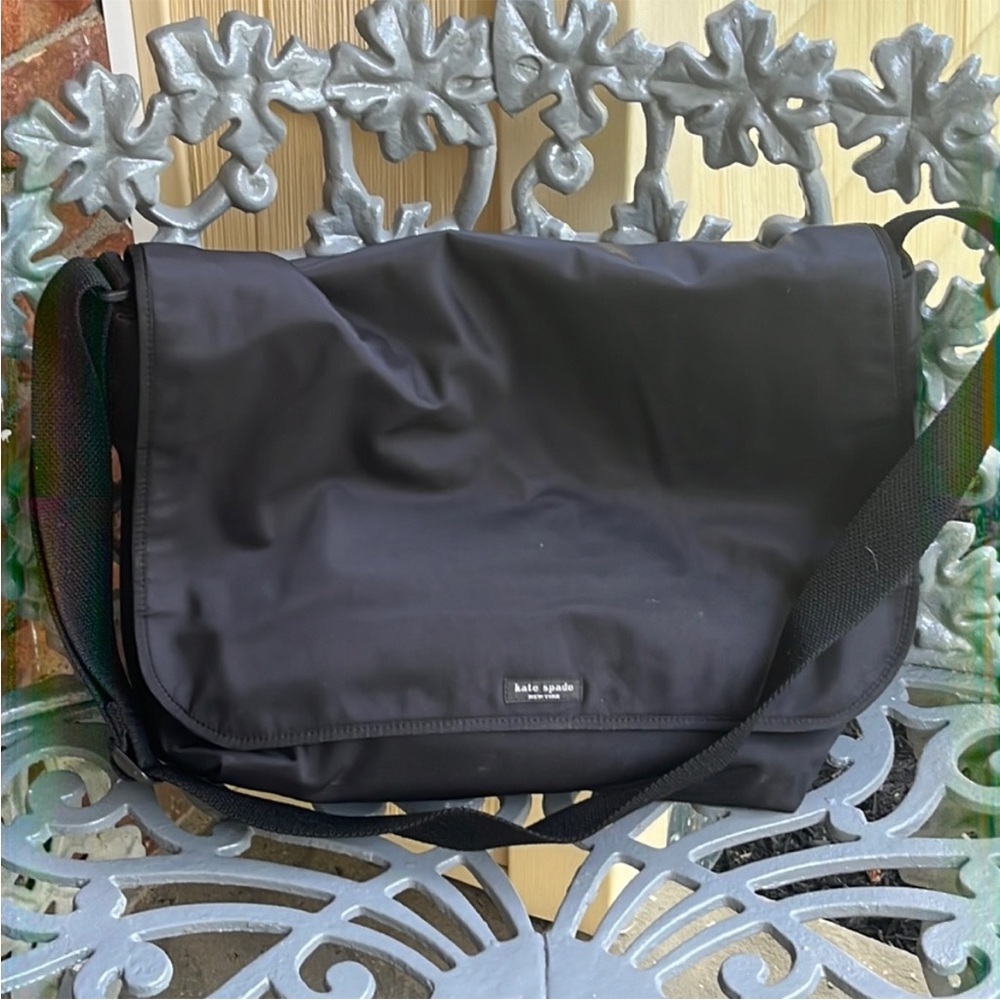 Kate Spade Vintage Nylon Messenger Bag Black